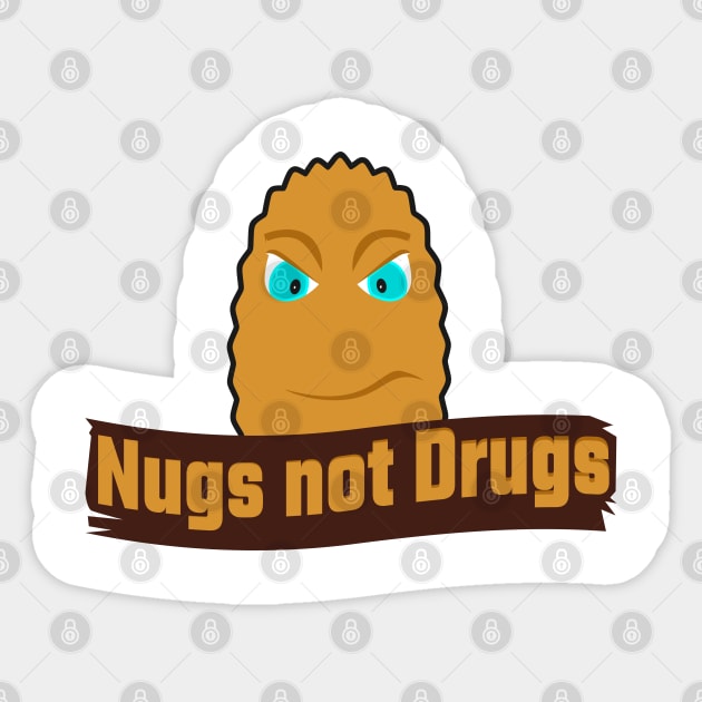 NUgs not drugs, angry face Sticker by Aloenalone